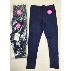 3 Childrens Place Leggins Navy Lace-Up Medium Cotton/Spandex New with Tags